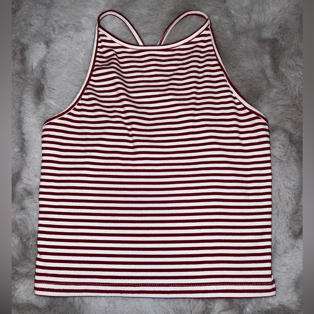 Striped halter top